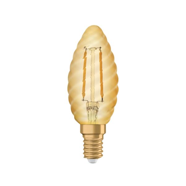 Radium LED Essence Ambiante E14 2,5W rainuré doré Radium