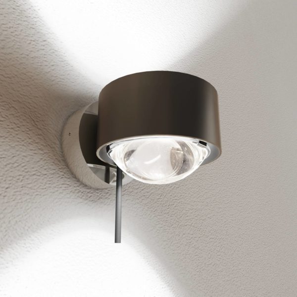 Top Light Puk! 80 Wall spot LED lentilles clair brun/chromé Top Light