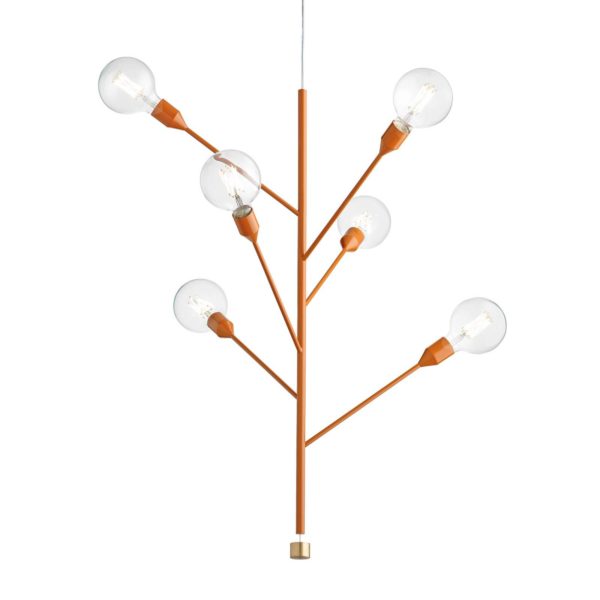 Modo Luce Baobab suspension à 6 lampes caramel Modo Luce