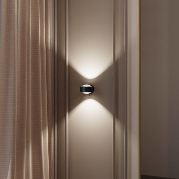 Top Light Puk! 120 Wall spot LED, claires, noir mat Top Light