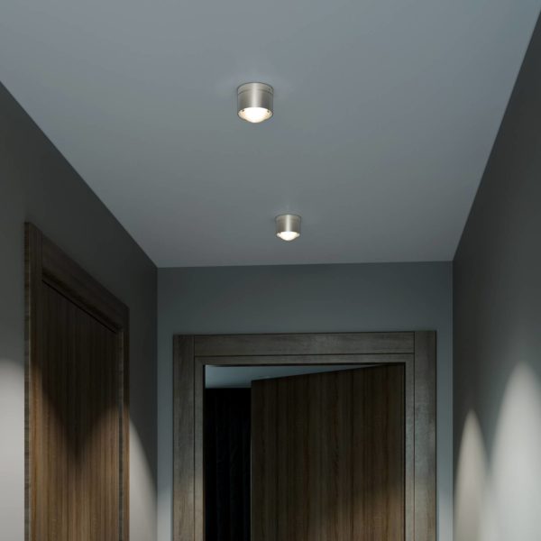 Top Light Puk! 80 One spot LED lentille mate, nickel mat Top Light