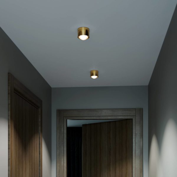 Top Light Puk! 80 One spot LED lentille mate, laiton Top Light
