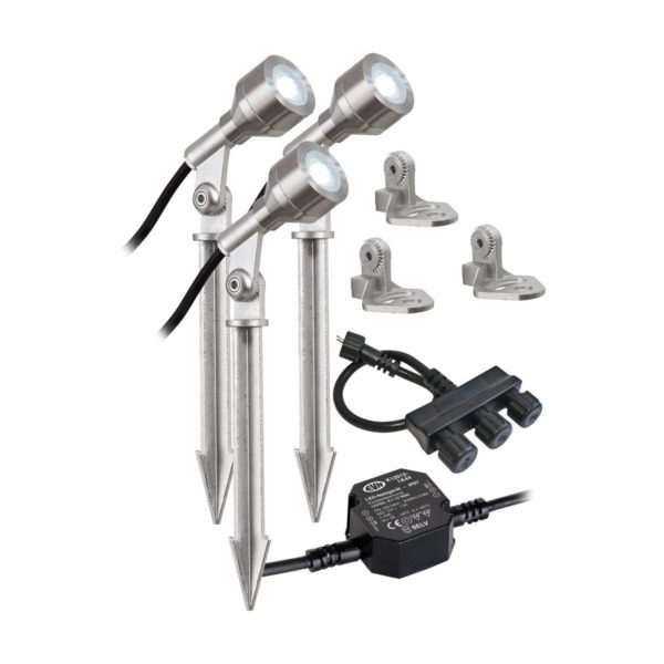 EVN P68123501-3 spot d’extérieur LED, x3, 6 000 K EVN