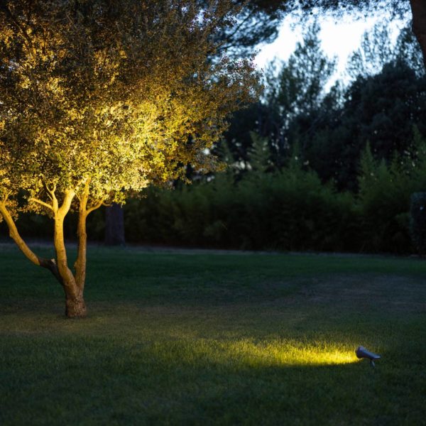 Les Jardins Spot solaire LED Spot capteur lumière du jour, dim Les Jardins