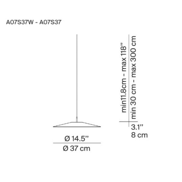 Luceplan Koinè LED suspension 927 Ø37cm bleu Luceplan
