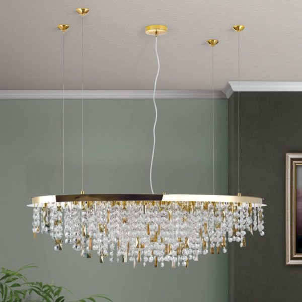 Orion Suspension Crystalriver avec cristal doré Orion