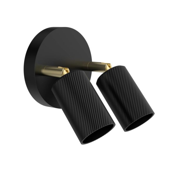 SEGULA Bronx Double Wave applique E27 noire Segula