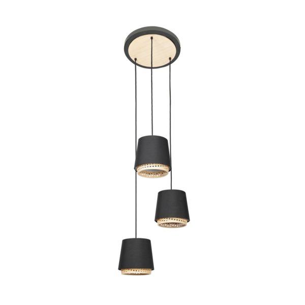 Lindby Ananya suspension, ronde, à 3 lampes LINDBY