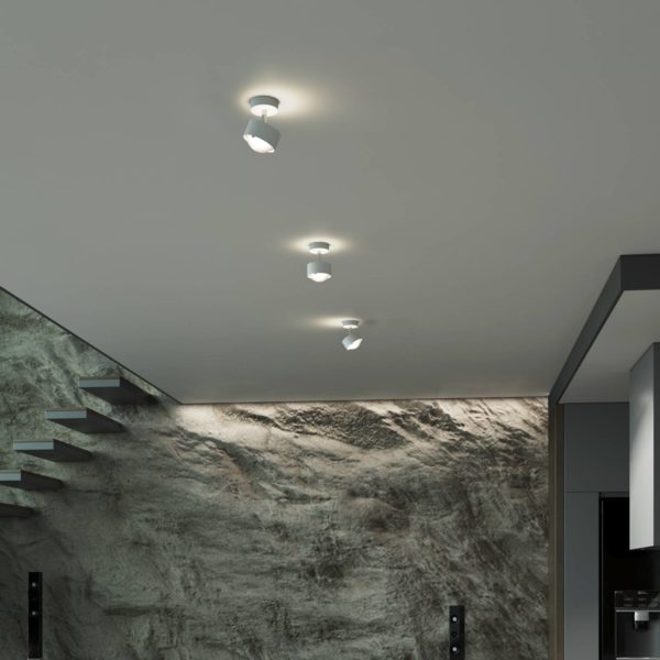 Top Light Puk! 80 Turn up/downlight, mate, blanc/chromé Top Light