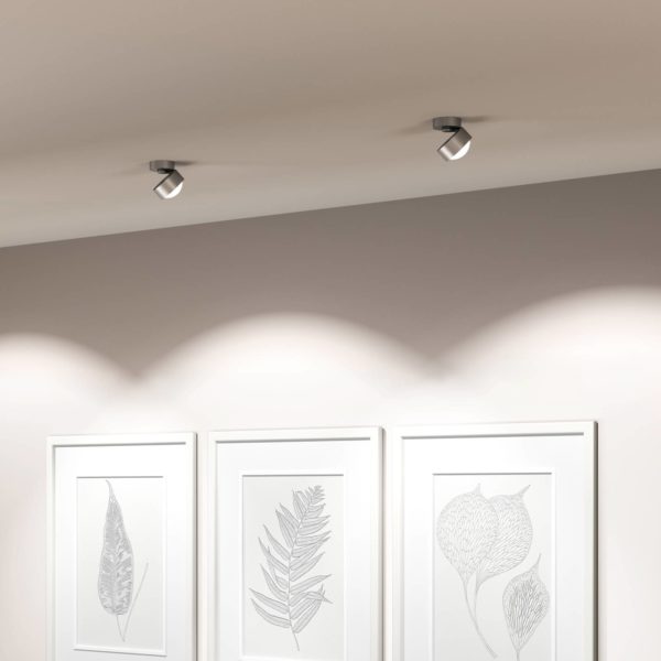 Top Light Puk! 80 Move spot LED lentille mate, nickel mat Top Light