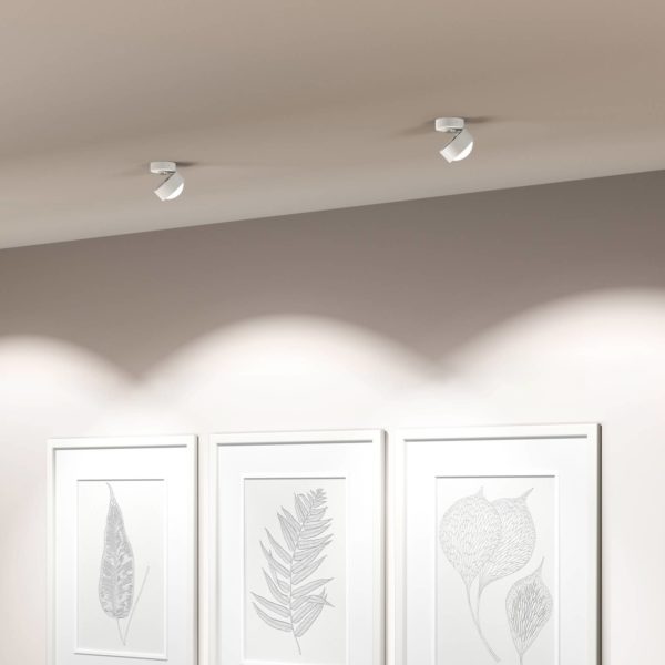 Top Light Puk! 80 Move spot LED lentille mate, blanc/chromé Top Light