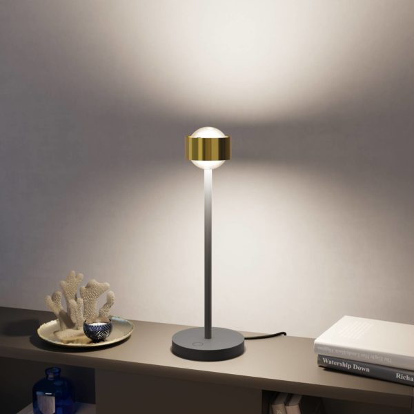 Top Light Puk! 80 Eye Table LED, mates, laiton/noir Top Light