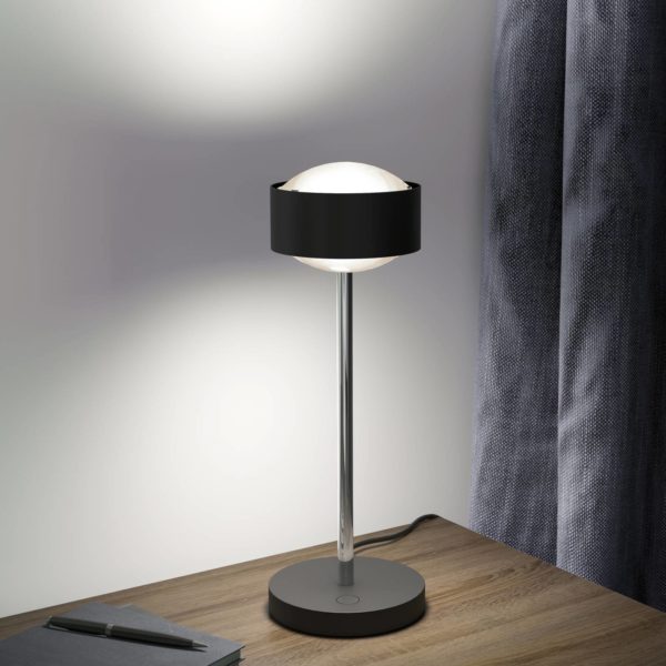 Top Light Puk! 120 Eye Table LED, mates, noir/chromé Top Light