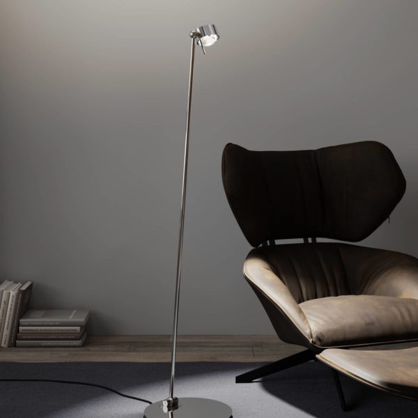 Top Light Puk! 80 Floor LED claires/mates, chromé Top Light