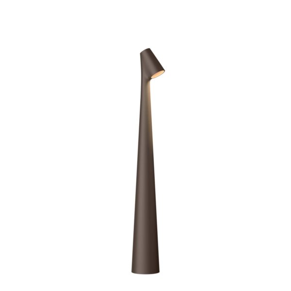 Vibia Africa lampe de table LED hauteur 40cm brun foncé Vibia