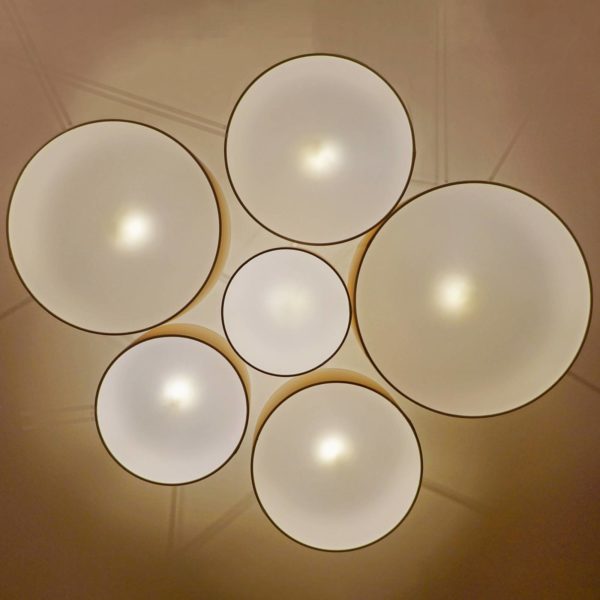 Euluna Lodge plafonnier, à 6 lampes, beige Euluna
