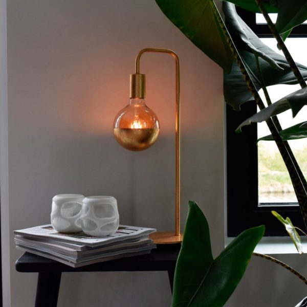 Calex U-Line lampe à poser, câble de 1,5 m, dorée Calex