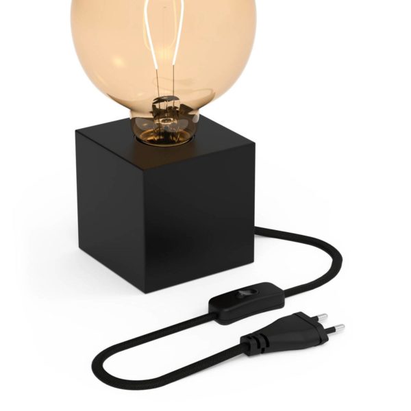 Calex lampe à poser cubique, noire Calex