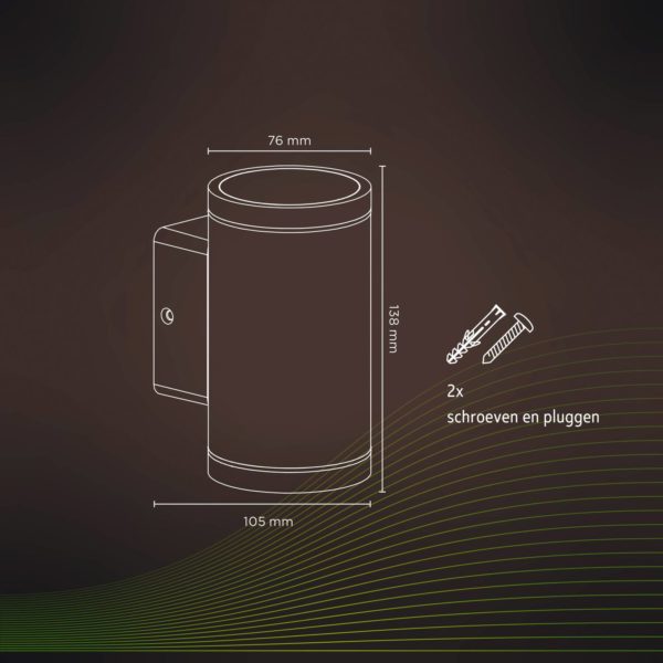 Calex Smart Outdoor up/downlight, CCT, RVB Calex