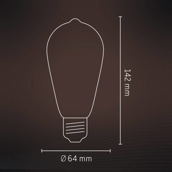 Calex Smart Rustic E27 ST64 LED 4,9W filament RGBW Calex