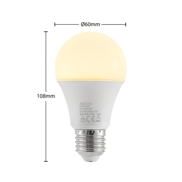 Arcchio Ampoule LED E27 A60 9,5 W 3 000 K opale x2 Arcchio