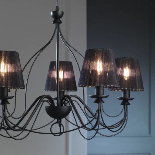 ONLI Lustre Loris en noir à 5 lampes ONLI