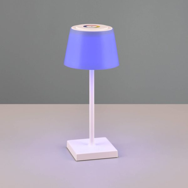 Reality Leuchten Lampe à poser LED Sanchez RGBW/dim, blanche Reality Leuchten