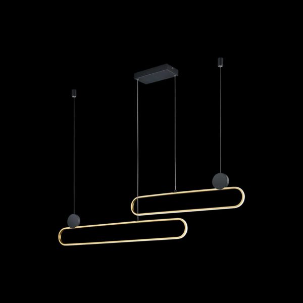 Trio Lighting Suspension LED Grant, dimmable, CCT, laiton Trio Lighting