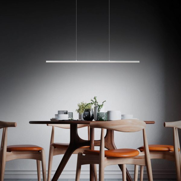 Quitani suspension LED Margita, longueur 88 cm, argenté quitani
