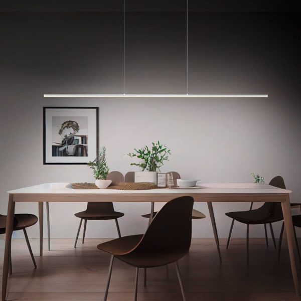 Quitani suspension LED Margita, longueur 148 cm, argenté quitani