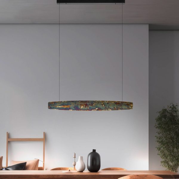 Quitani Suspension LED Persida, longueur 98 cm, métal choc quitani