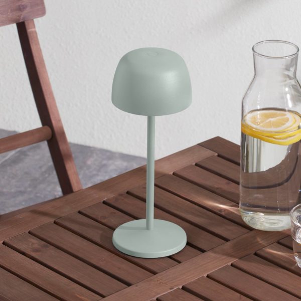 Lindby lampe de table LED rechargeable Arietty, vert sauge LINDBY