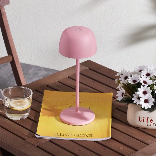 Lindby lampe de table LED rechargeable Arietty, rose LINDBY