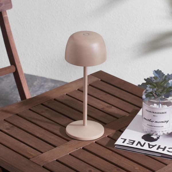 Lindby lampe de table LED rechargeable Arietty, beige sable LINDBY