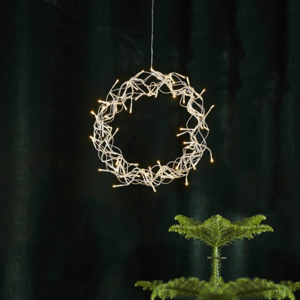 STAR TRADING LED Kranz Curly, blanc chaud, Ø 30 cm STAR TRADING