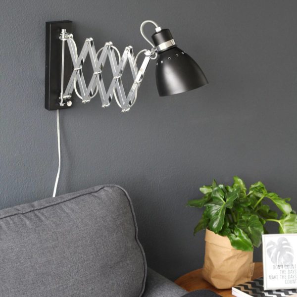 Steinhauer Lampe à ciseaux Spring, noir/chrome Steinhauer