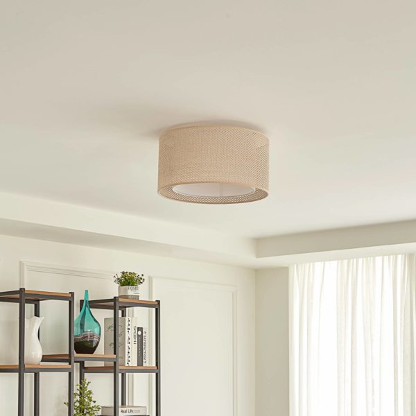 Lindby Soula plafonnier tissu Ø 40 cm LINDBY