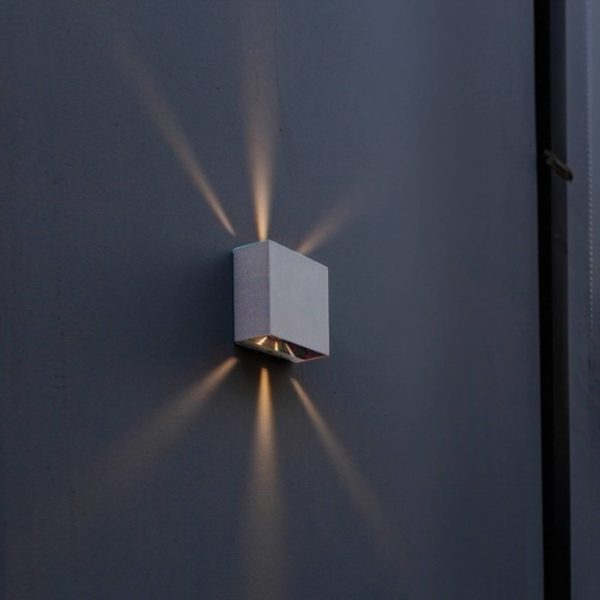 LUTEC Gemini Beams, IP54 up/down angulaire 3 000 K blanc Lutec
