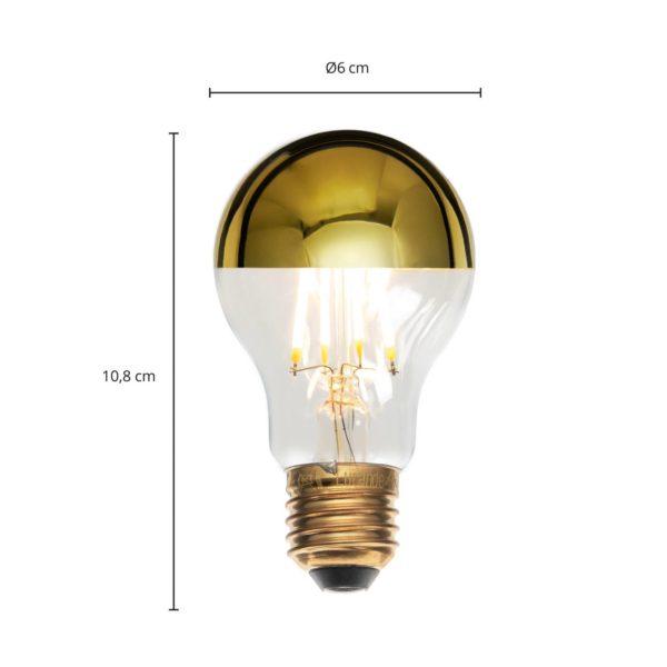 Lucande E27 3,5 W ampoule miroir LED A60 2 700 K dorée x5 LUCANDE