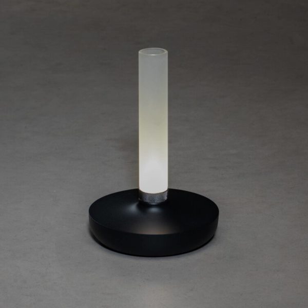 Konstsmide Lampe table LED Biarritz IP54 batterie CCT noire Konstsmide