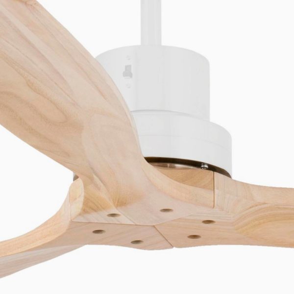 FARO BARCELONA Ventilateur plafond Lantau L DC 3 pales blanc/pin FARO BARCELONA