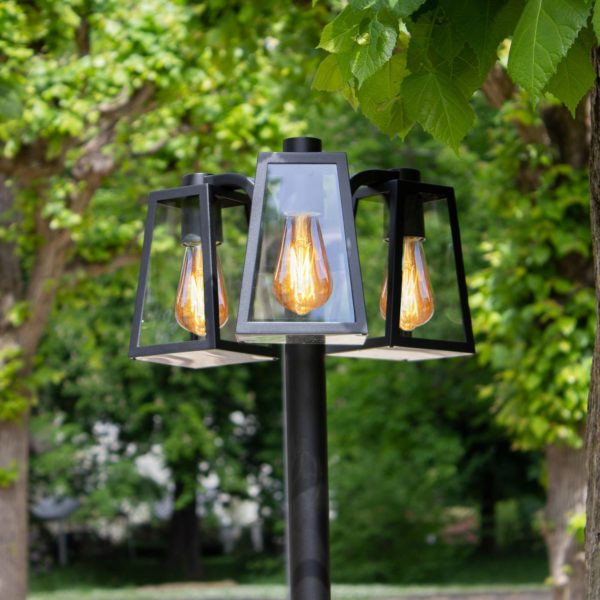 LUTEC Lampadaire d’extérieur Fia, 3 lampes, IP44 Lutec