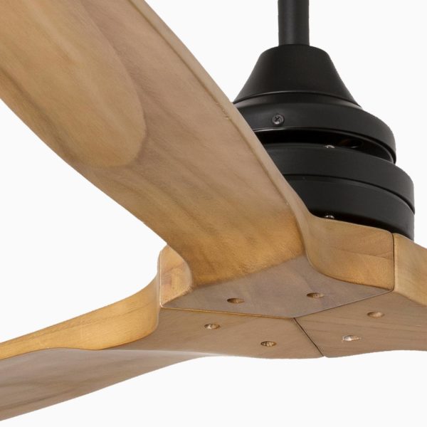 FARO BARCELONA Ventilateur de plafond Alo L, pales bois AC noir FARO BARCELONA