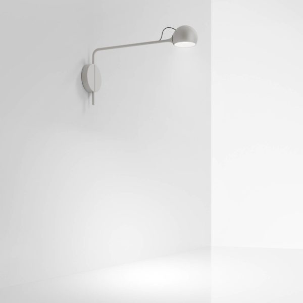 Artemide Ixa applique LED, bras fixe, gris blanc Artemide