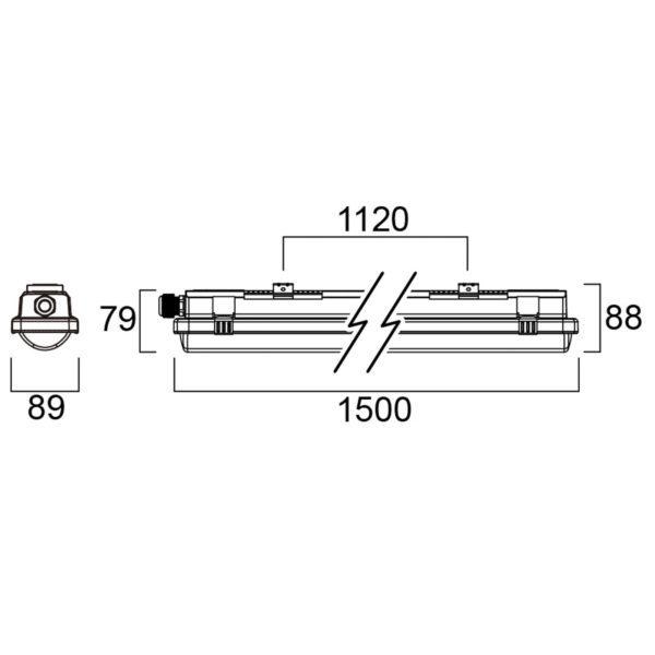 Sylvania Resisto 1500 pour locaux humides IP66 4.000K 30W Sylvania