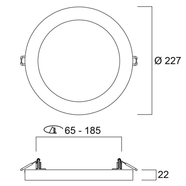 Sylvania Start downlight LED 5in1 Ø 21,7 cm 18 W Sylvania