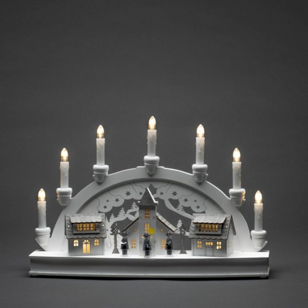 Konstsmide Christmas Arc lumineux LED Maisons à 7 lampes, blanc Konstsmide Christmas