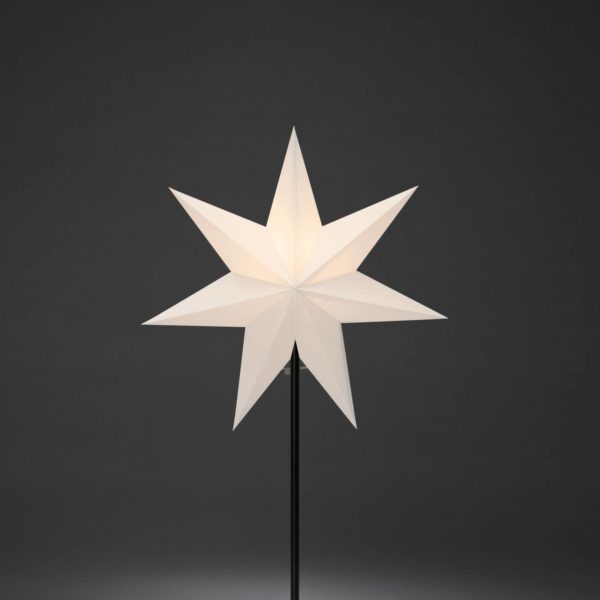 Konstsmide Christmas Lampe Étoile en papier, 7 branches, blanche, 65 cm Konstsmide Christmas