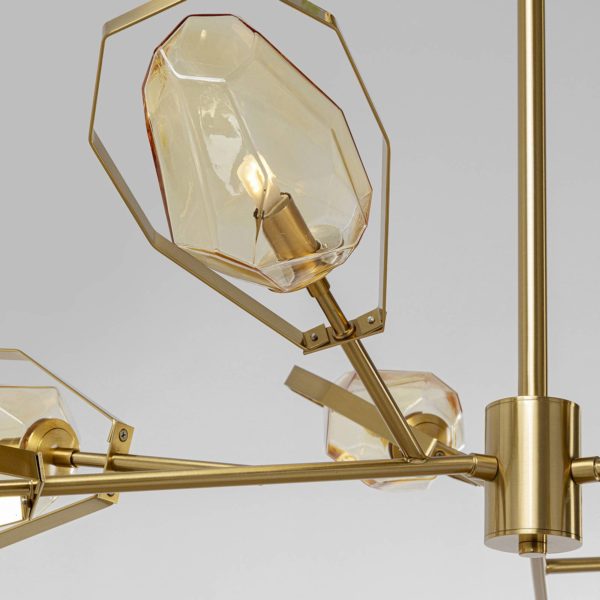 KARE Diamond Fever Ufo suspension 9 lampes laiton Kare