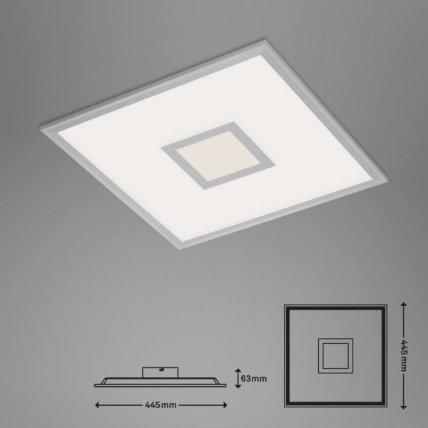 Briloner Plafonnier LED Centro S CCT RVB Tuya 45×45 cm Briloner